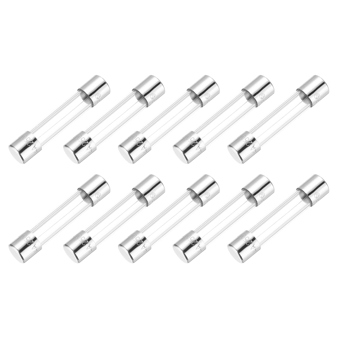 Harfington 4A 250V Glass Fuse 5x20mm Slow Blow Fuse Time Delay Fuse(Pack of 10)