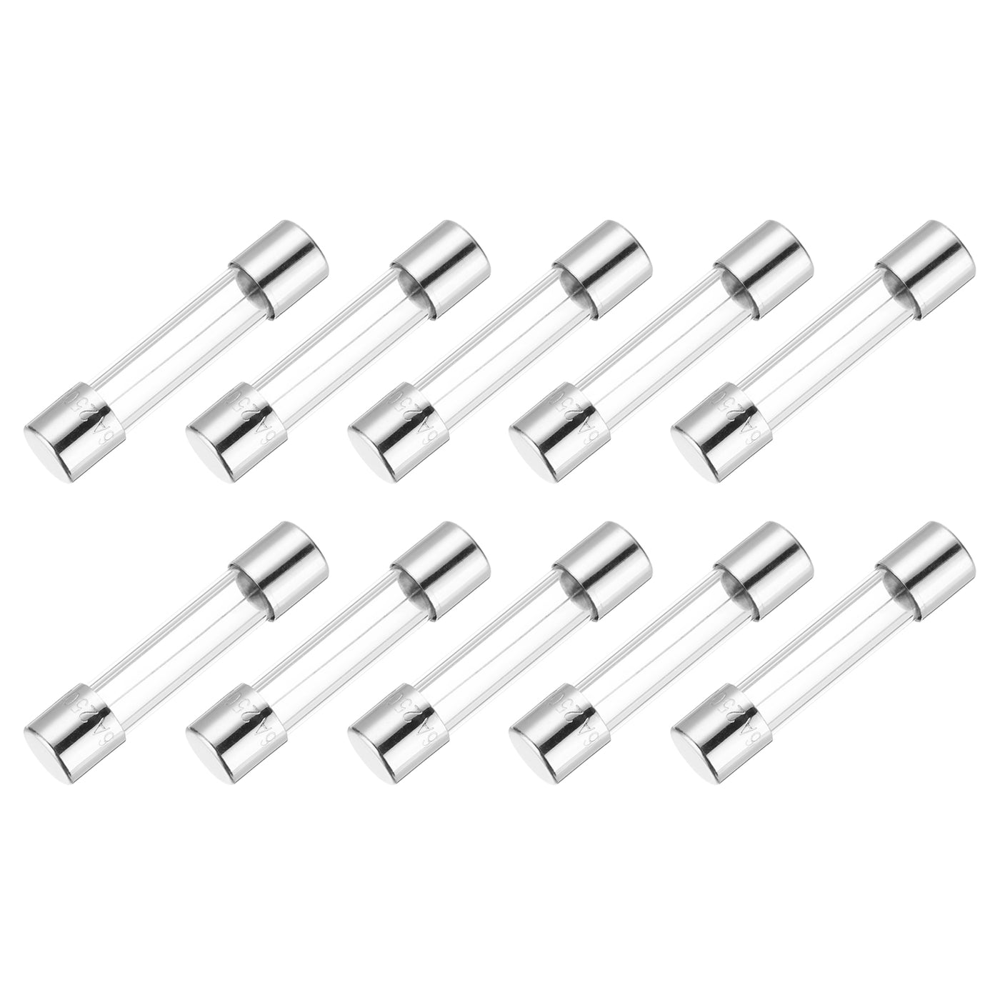 Harfington 6 A, 250 V, Glassicherung, 5 x 20 mm, Zeitverzögerungssicherung, UL-gelistete, träge Sicherung für Haushaltsgeräte (10er-Pack)