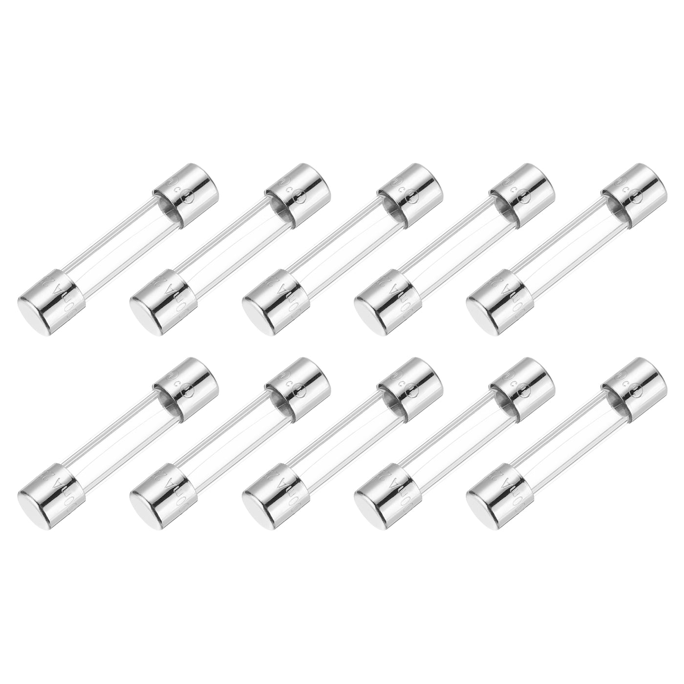 Harfington 0.5A 250V Glass Fuse 6x30mm Slow Blow Fuse Time Delay Fuse(Pack of 10)