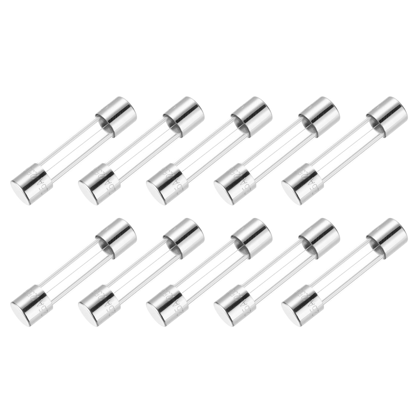 Harfington 2.5A 250V Glass Fuse 6x30mm Slow Blow Fuse Time Delay Fuse(Pack of 10)