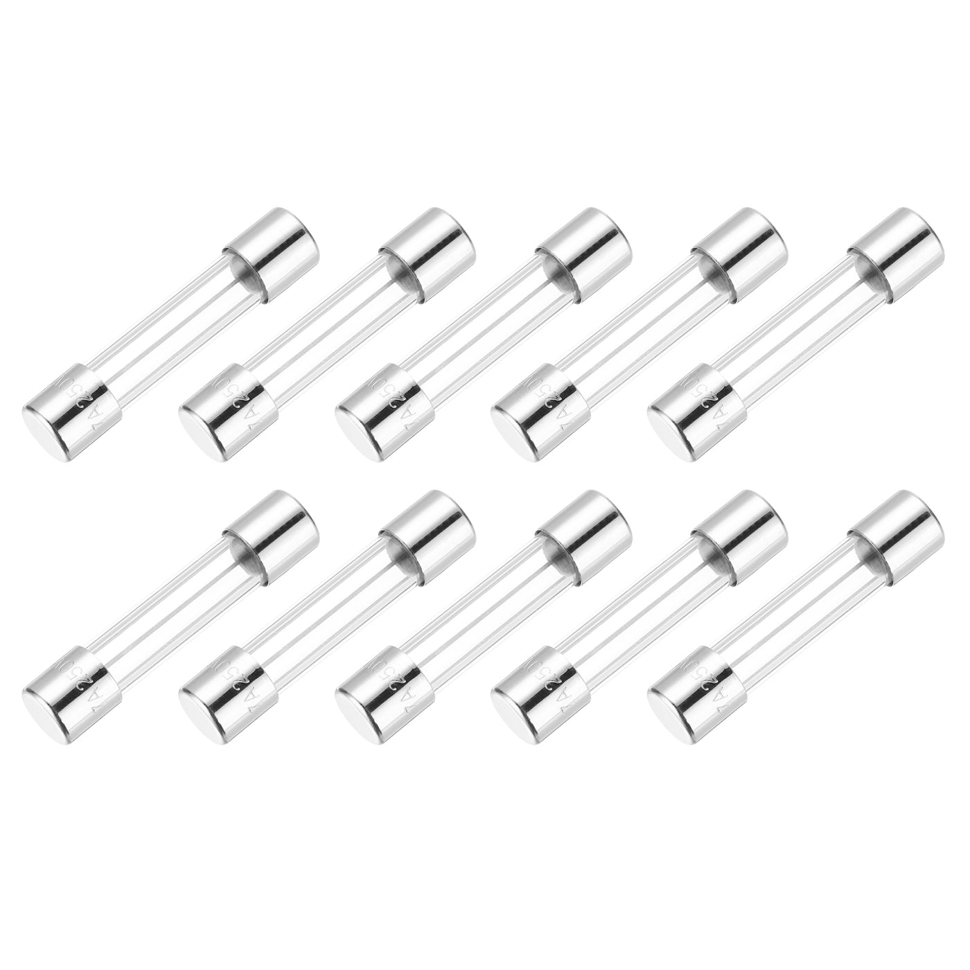 Harfington 7 A, 250 V, Glassicherung, 6 x 30 mm, Zeitverzögerungssicherung, UL-gelistete, träge Sicherung für Haushaltsgeräte (10er-Pack)