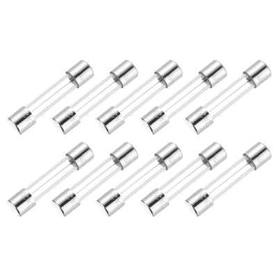 Harfington 12A 250V Glass Fuse 6x30mm Slow Blow Fuse Time Delay Fuse(Pack of 10)