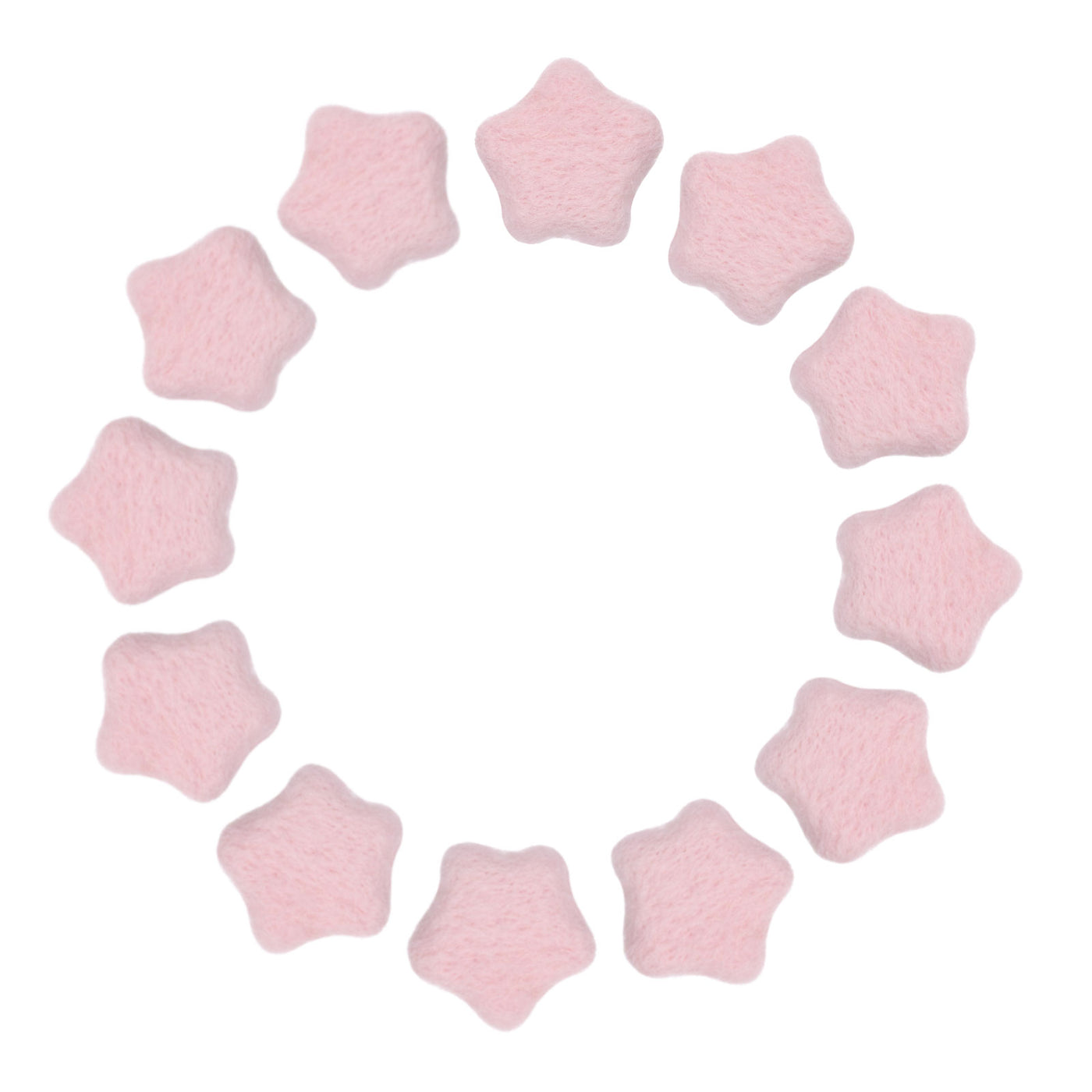 Harfington 15Pcs Felt Star for Crafts, Pink Sewing Pom Poms Handmade Wool Felt Sheets 1.2" for DIY Arts and Crafts,Sewing Handcraft, Christmas Decoration