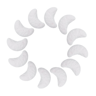 Harfington 15Pcs Felt Moon for Crafts, White Sewing Pom Poms Handmade Wool Felt Sheets 1.2" for DIY Arts and Crafts,Sewing Handcraft, Christmas Decoration