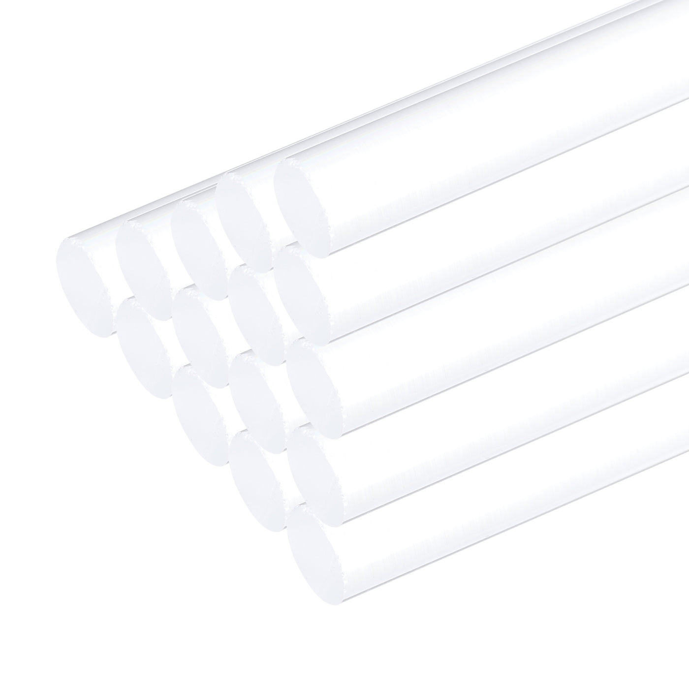 Harfington 15pcs Acrylic Round Rods 3/8" x 12" Clear Plastic Acrylic Dowel Rods