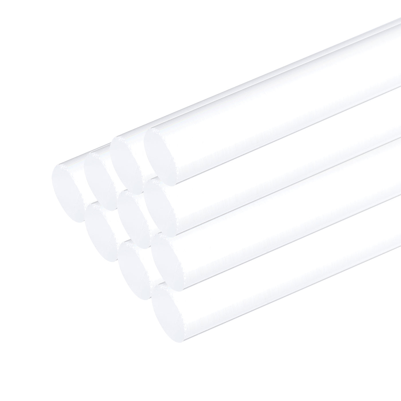 Harfington 10pcs Acrylic Round Rods 3/8" x 12" Clear Plastic Acrylic Dowel Rods