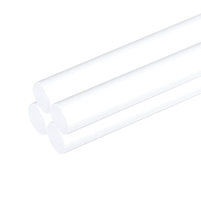 Harfington 4pcs Acrylic Round Rods 3/8" x 10" Clear Plastic Acrylic Dowel Rods