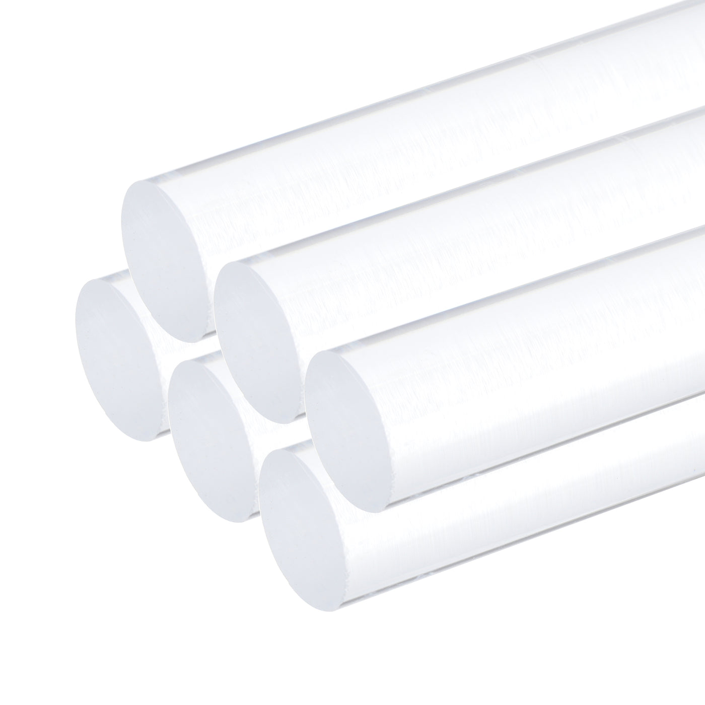 Harfington 6pcs Acrylic Round Rods 1/2" x 12" Clear Plastic Acrylic Dowel Rods