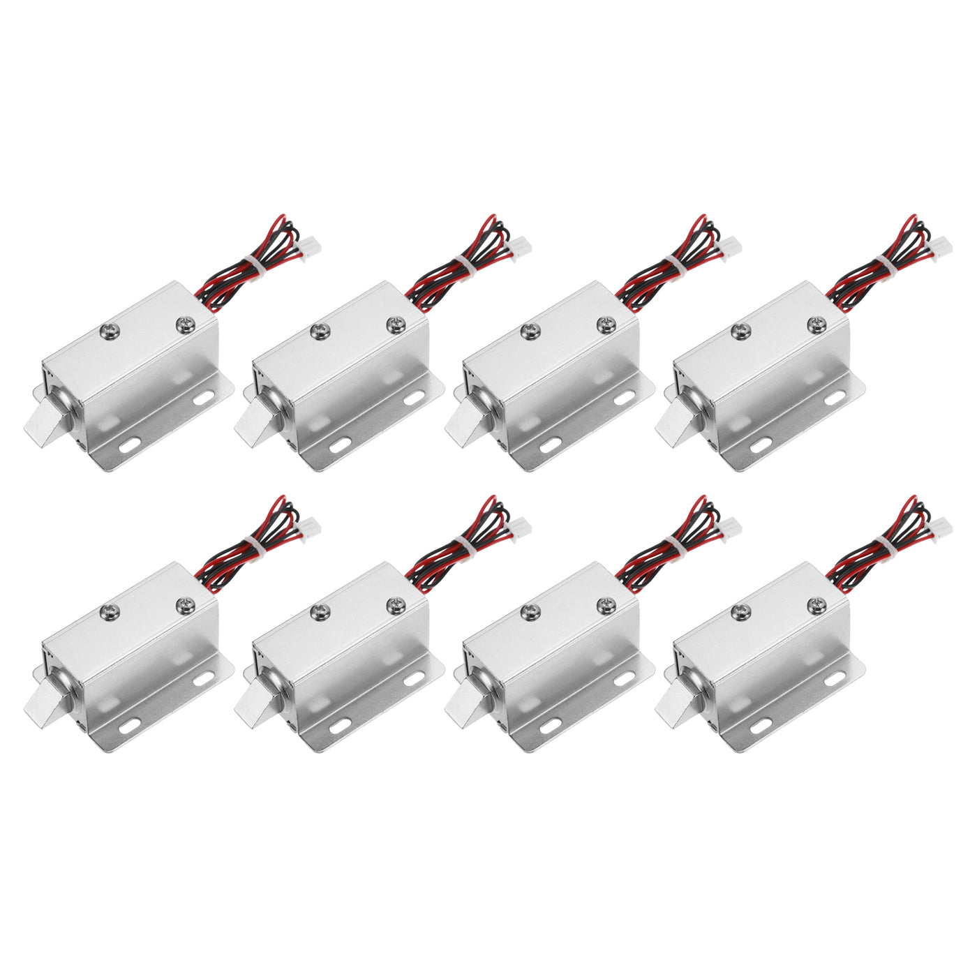 uxcell Uxcell DC 12V 0.3A Electromagnetic Solenoid Lock Door Drawer Magnetic Lock 8 Pcs