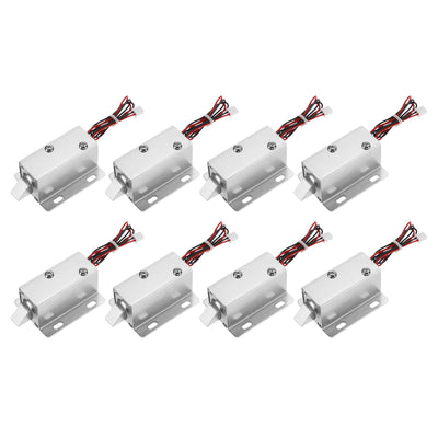 Harfington Uxcell DC 12V 0.3A Electromagnetic Solenoid Lock Door Drawer Magnetic Lock 8 Pcs