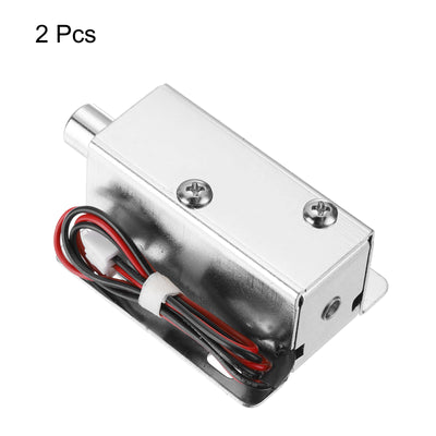 Harfington Uxcell DC 12V 0.8A Electromagnetic Solenoid Lock Door Drawer Magnetic Lock 2 Pcs