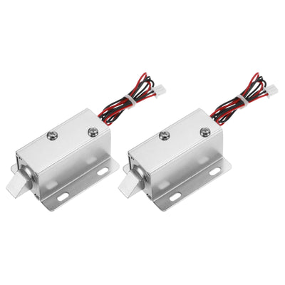 Harfington Uxcell DC 12V 1.1A Electromagnetic Solenoid Lock Door Drawer Magnetic Lock 2 Pcs