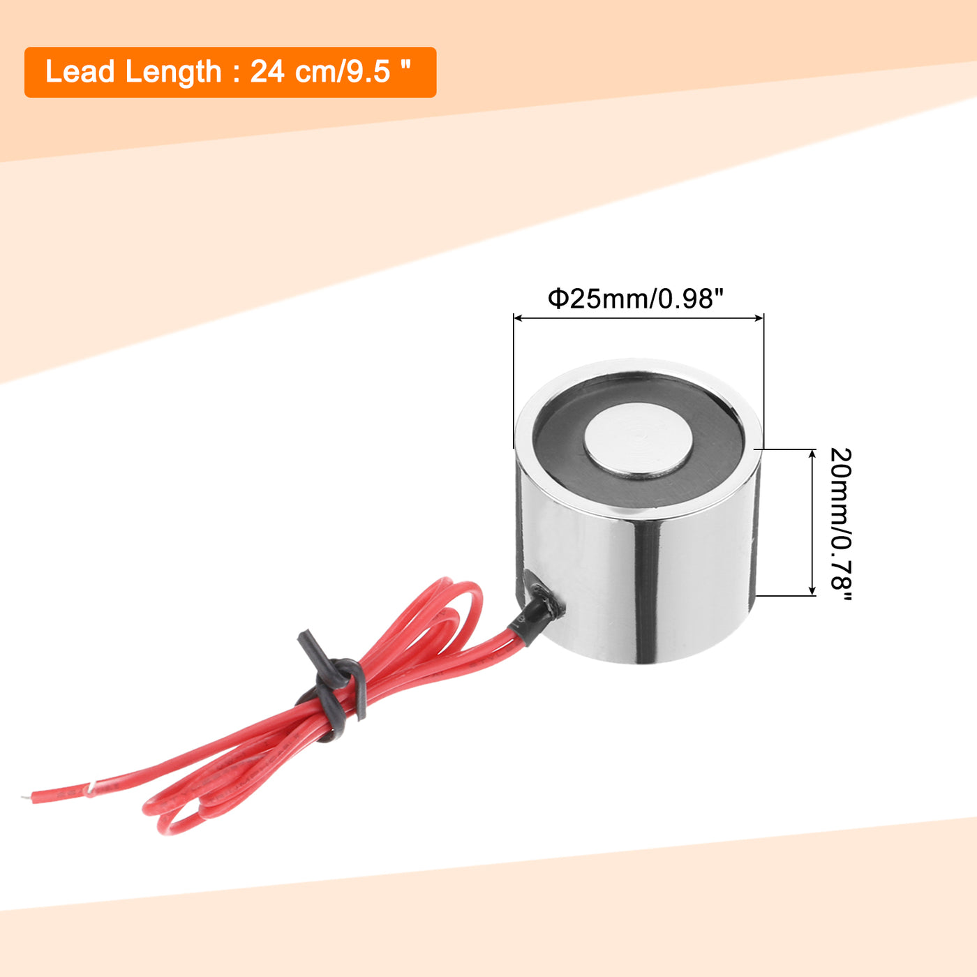 uxcell Uxcell Round Solenoid Electromagnet DC 6V 50N 11LB/5Kg Electric Magnet Electric Lifting Magnet for Automation Equipment