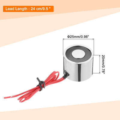 Harfington Uxcell Round Solenoid Electromagnet DC 6V 50N 11LB/5Kg Electric Magnet Electric Lifting Magnet for Automation Equipment