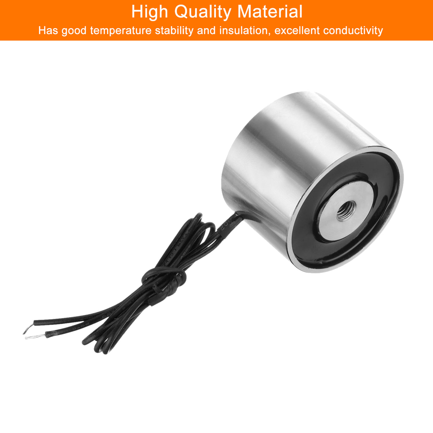 uxcell Uxcell Round Solenoid Electromagnet DC 24V 180N 44LB/20Kg Electric Magnet Electric Lifting Magnet for Automation Equipment