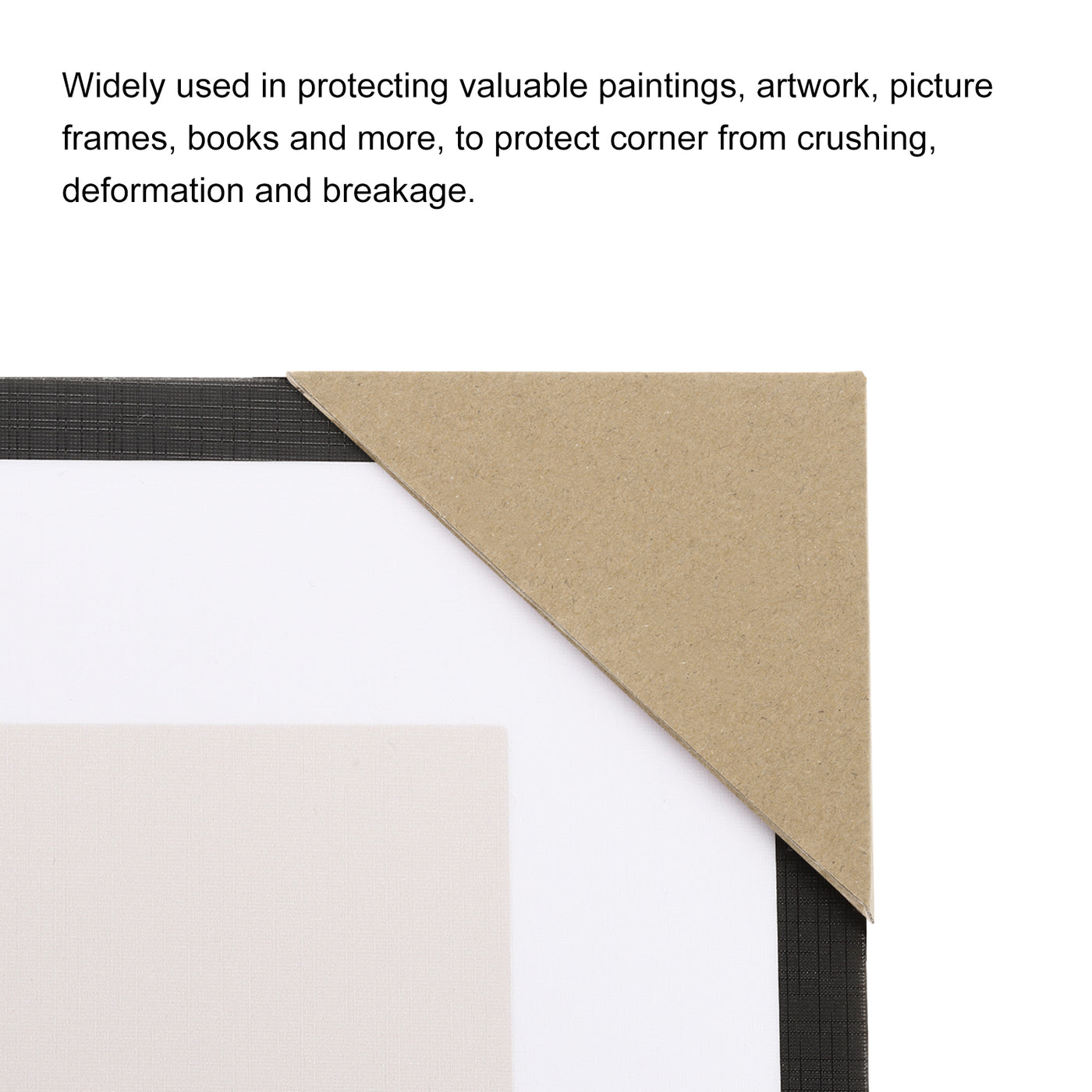 Harfington Adjustable Cardboard Corner Protector, Cardboard Edge Protector 10x10x1.7cm Pack of 100