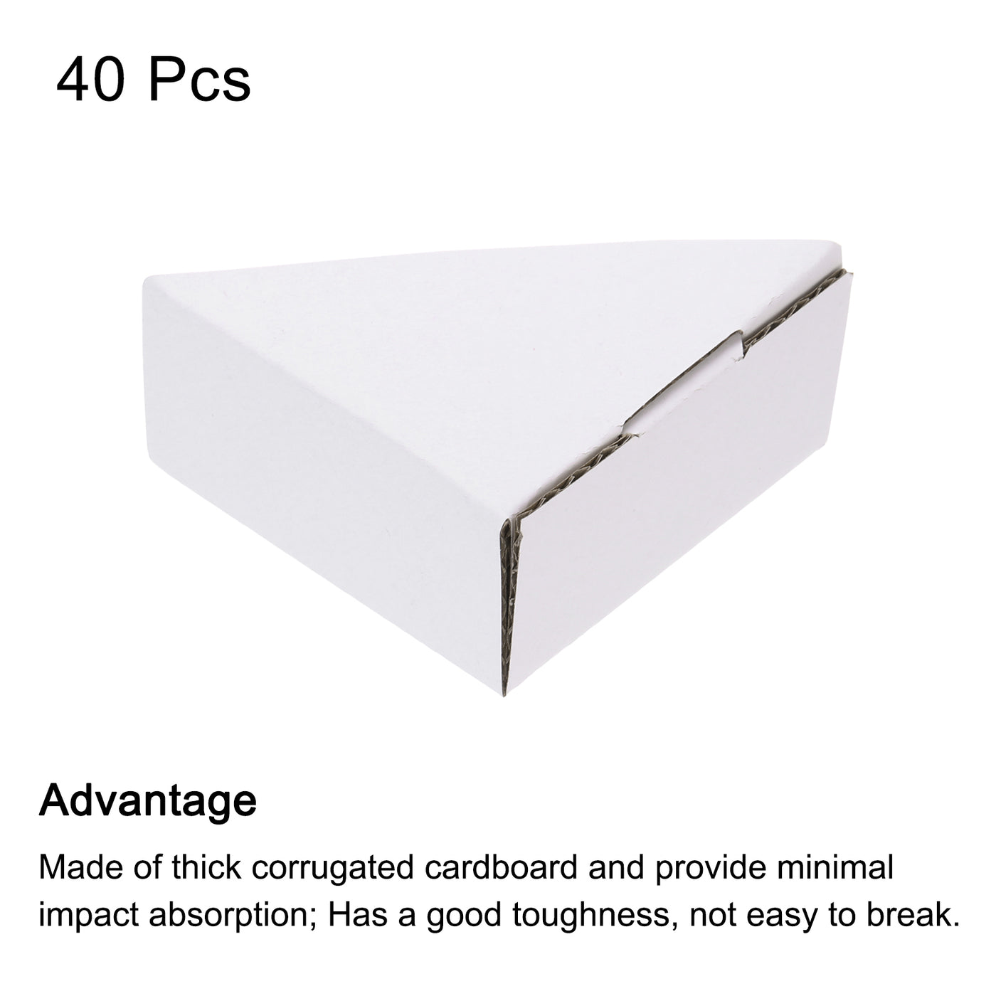 Harfington Adjustable Cardboard Corner Protector, Cardboard Edges Protector 7x7x3.5cm Pack of 40 White