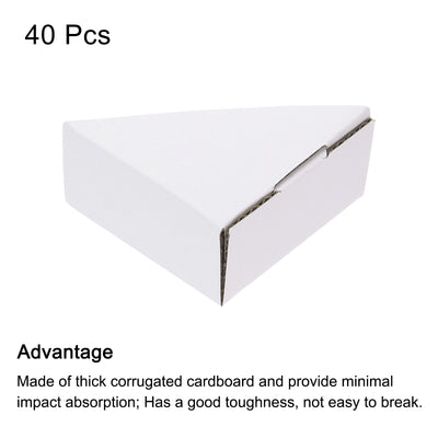 Harfington Adjustable Cardboard Corner Protector, Cardboard Edges Protector 7x7x3.5cm Pack of 40 White