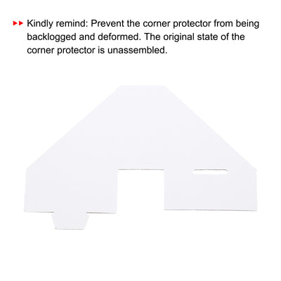 Harfington Adjustable Cardboard Corner Protector, Cardboard Edges Protector 7x7x3.5cm Pack of 40 White