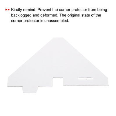 Harfington Adjustable Cardboard Corner Protector, Cardboard Edges Protector 9x9x2cm Pack of 40 White