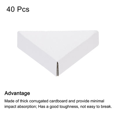 Harfington Adjustable Cardboard Corner Protector, Cardboard Edges Protector 6x6x2.2cm Pack of 40 White