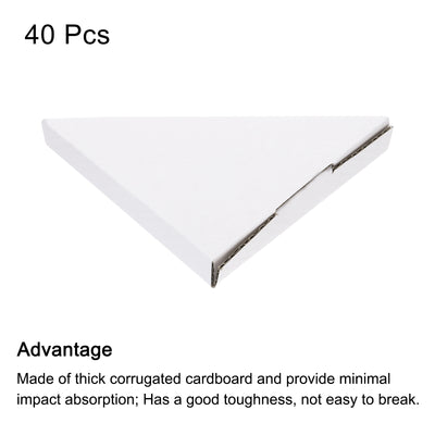 Harfington Adjustable Cardboard Corner Protector, Cardboard Edges Protector 10x10x1.7cm Pack of 40 White