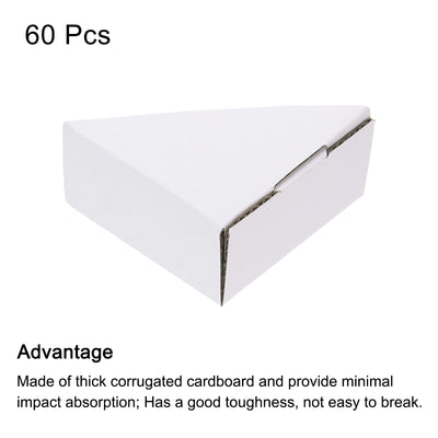 Harfington Adjustable Cardboard Corner Protector, Cardboard Edges Protector 7x7x3.5cm Pack of 60 White