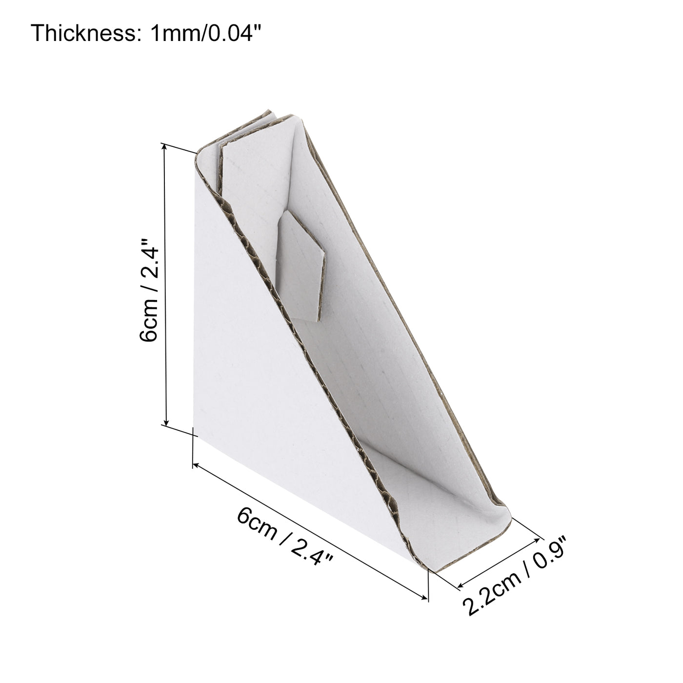 Harfington Adjustable Cardboard Corner Protector, Cardboard Edges Protector 6x6x2.2cm Pack of 60 White