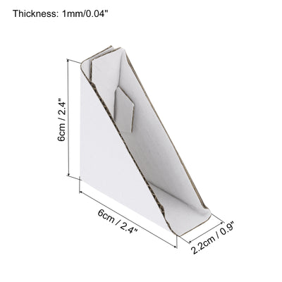 Harfington Adjustable Cardboard Corner Protector, Cardboard Edges Protector 6x6x2.2cm Pack of 60 White