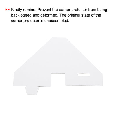 Harfington Adjustable Cardboard Corner Protector, Cardboard Edges Protector 6x6x2.2cm Pack of 60 White