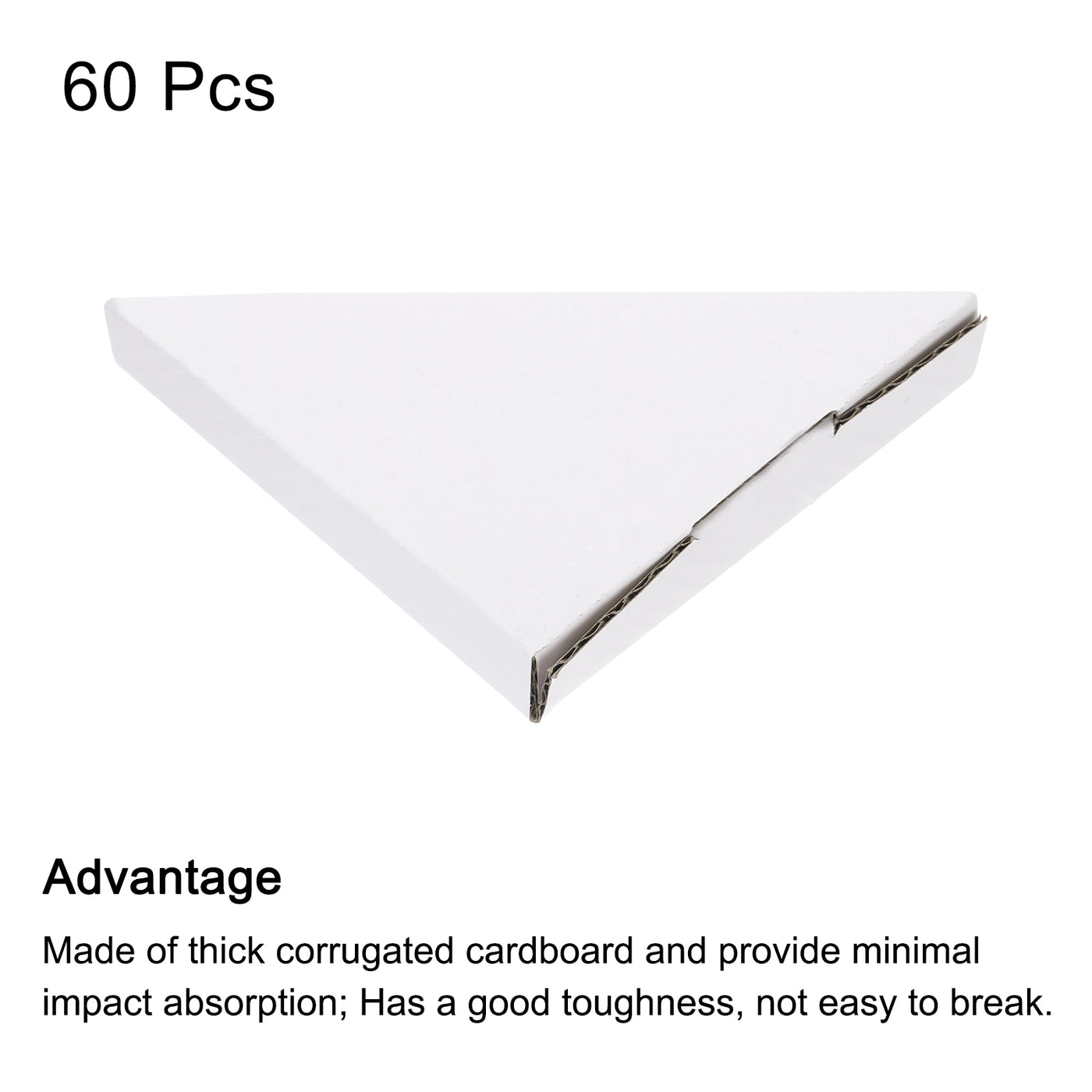 Harfington Adjustable Cardboard Corner Protector, Cardboard Edges Protector 10x10x1.7cm Pack of 60 White