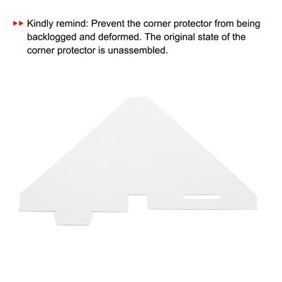 Harfington Adjustable Cardboard Corner Protector, Cardboard Edges Protector 10x10x1.7cm Pack of 60 White