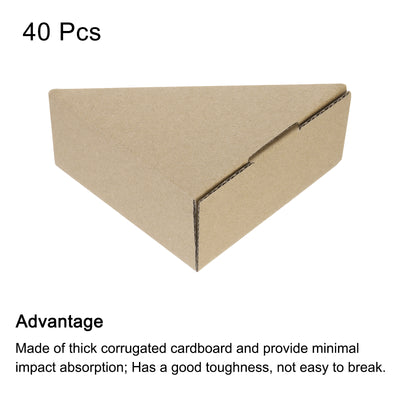 Harfington Adjustable Cardboard Corner Protector, Cardboard Edges Protector 10x10x4cm Pack of 40 Brown