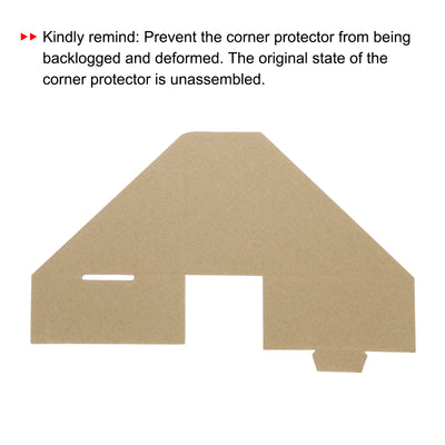 Harfington Adjustable Cardboard Corner Protector, Cardboard Edges Protector 10x10x4cm Pack of 40 Brown