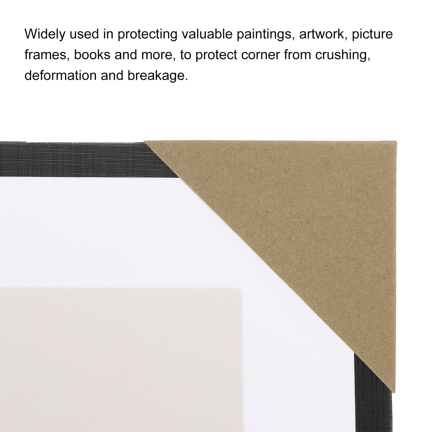 Harfington Adjustable Cardboard Corner Protector, Cardboard Edges Protector 10x10x4cm Pack of 40 Brown