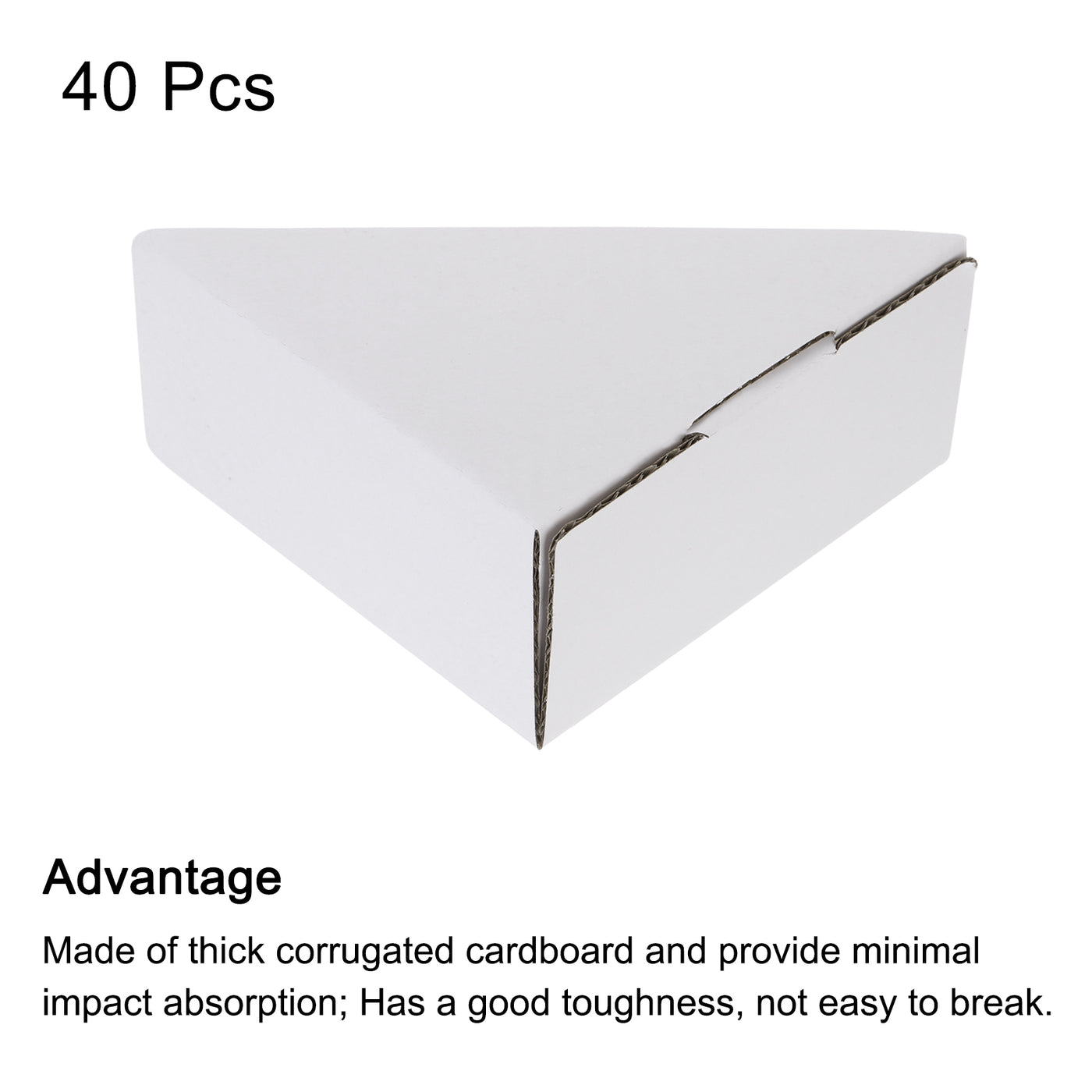 Harfington Adjustable Cardboard Corner Protector, Cardboard Edges Protector 10x10x4cm Pack of 40 White