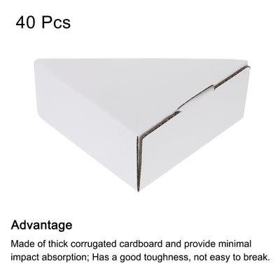 Harfington Adjustable Cardboard Corner Protector, Cardboard Edges Protector 10x10x4cm Pack of 40 White