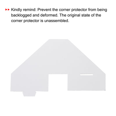 Harfington Adjustable Cardboard Corner Protector, Cardboard Edges Protector 10x10x4cm Pack of 40 White