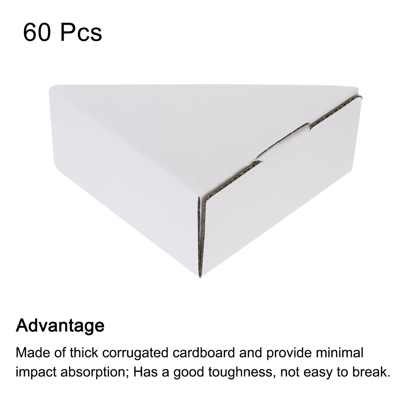 Harfington Adjustable Cardboard Corner Protector, Cardboard Edges Protector 10x10x4cm Pack of 60 White