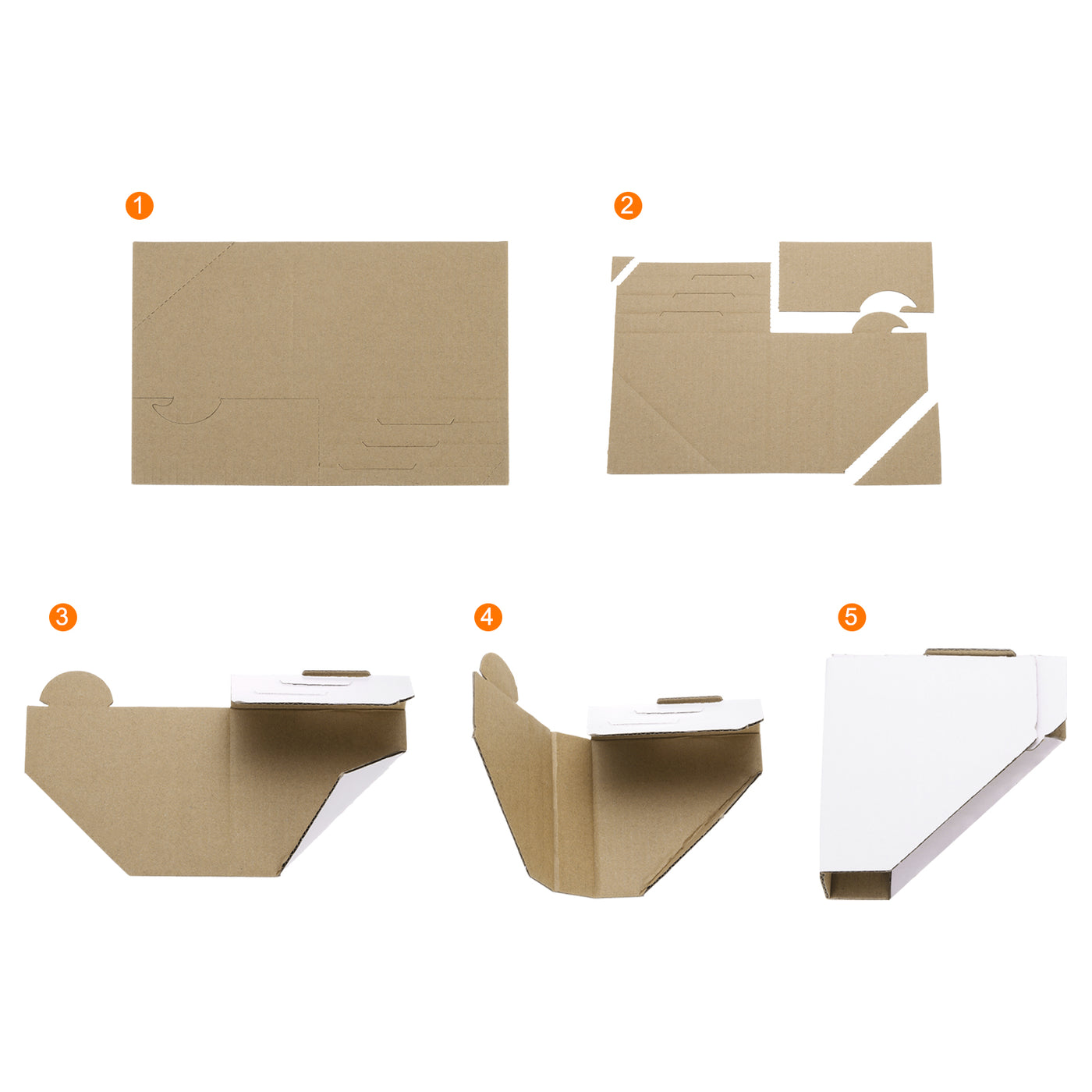 Harfington 40 Pack Adjustable Cardboard Corner Protector, Cardboard Edges Protector 9.5x9.5cm Fits 0.5, 1 and 1.5 Inch Frames Brown