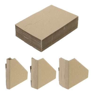 Harfington 40 Pack Adjustable Cardboard Corner Protector, Cardboard Edges Protector 9.5x9.5cm Fits 0.5, 1 and 1.5 Inch Frames Brown