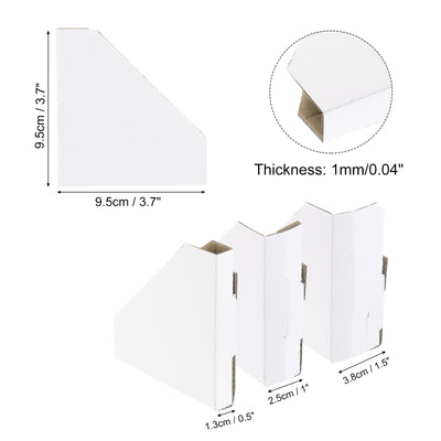 Harfington 40 Pack Adjustable Cardboard Corner Protector Cardboard Edges Protector 9.5x9.5cm Fits 0.5, 1 and 1.5 Inch Frames White