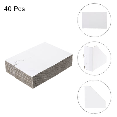 Harfington 40 Pack Adjustable Cardboard Corner Protector Cardboard Edges Protector 9.5x9.5cm Fits 0.5, 1 and 1.5 Inch Frames White