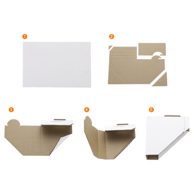 Harfington 40 Pack Adjustable Cardboard Corner Protector Cardboard Edges Protector 9.5x9.5cm Fits 0.5, 1 and 1.5 Inch Frames White