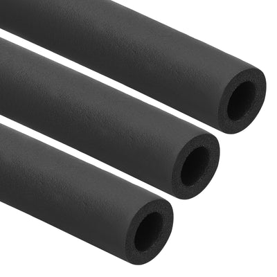 Harfington 3/4"(19mm) ID x6ft Rohr Isolierung Schaum 3Stk Rohr Abdeckung Wickel Roll Stange Polsterung Schlauch für Griff HVAC Draußen Klima Anlagen