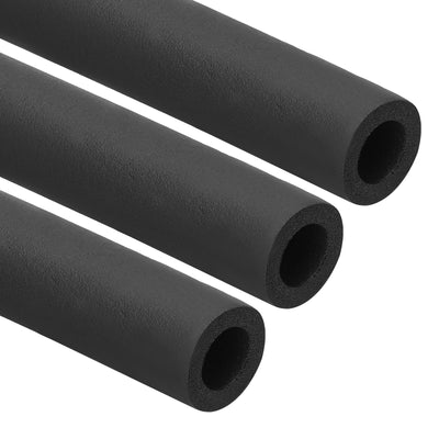 Harfington 1"(25mm) ID x6ft Rohr Isolierung Schaum 3Stk Rohr Abdeckung Wickel Roll Stange Polsterung Schlauch für Griff HVAC Draußen Klima Anlagen