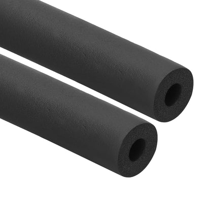 Harfington 1"(25mm) ID x6.6ft Rohr Isolierung Schaum 2Stk Rohr Abdeckung Wickel Roll Stange Polsterung Schlauch für Griff HVAC Draußen Klima Anlagen