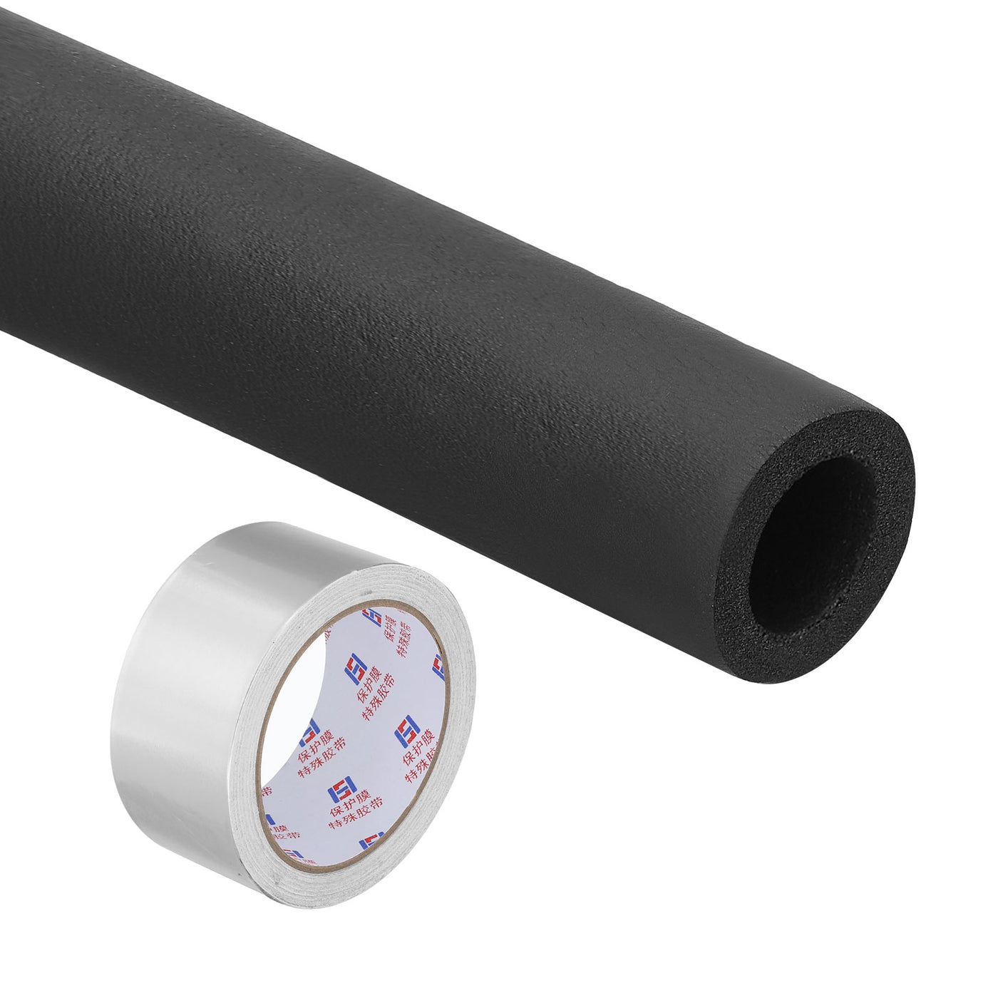 Harfington 7/8"(22mm) ID x 6Ft Pipe Insulation Foam Tube Set with Aluminum Tape