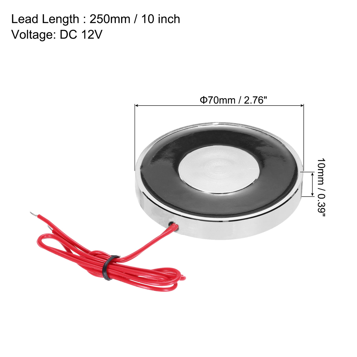 uxcell Uxcell DC12V 15KG Lift Holding Electromagnet Sucking Disc Electric Lifting