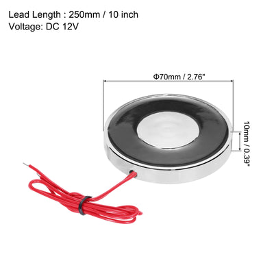 Harfington Uxcell DC12V 15KG Lift Holding Electromagnet Sucking Disc Electric Lifting